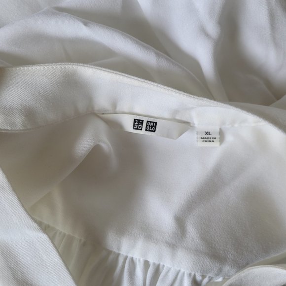 UNIQLO Women’s XL Popover Blouse White - Picture 5 of 6